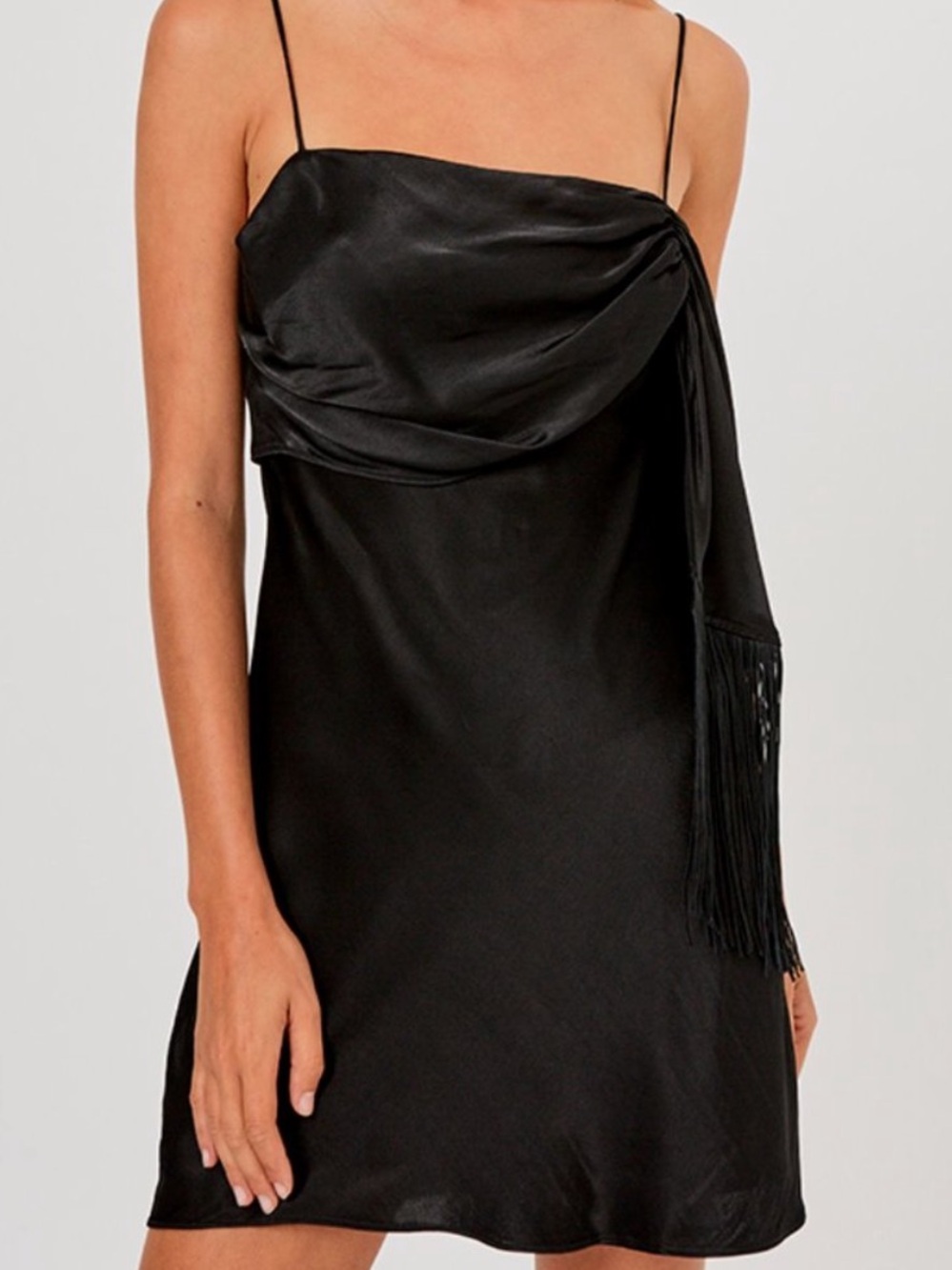 Finders Keepers NWT Whimsigoth Nini Silk Fringe Mini Slip Dress